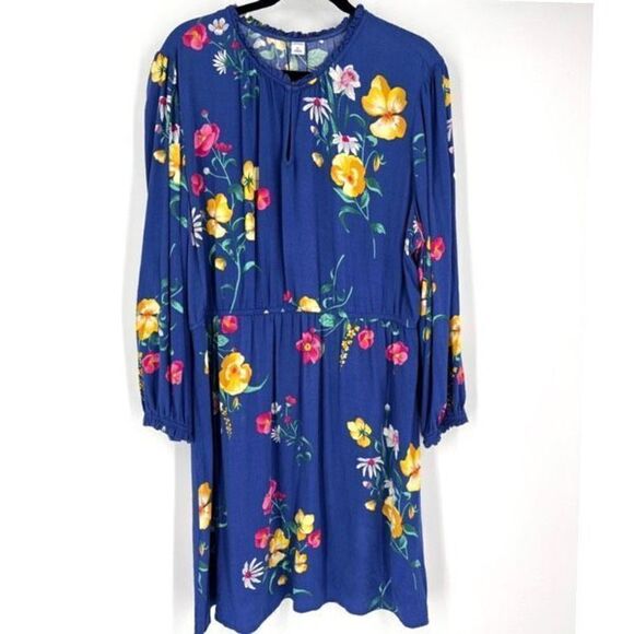Old Navy Knee Length Floral Waist-Defined Ruffle-Trim‎ Dress Size XL - Picture 3 of 12